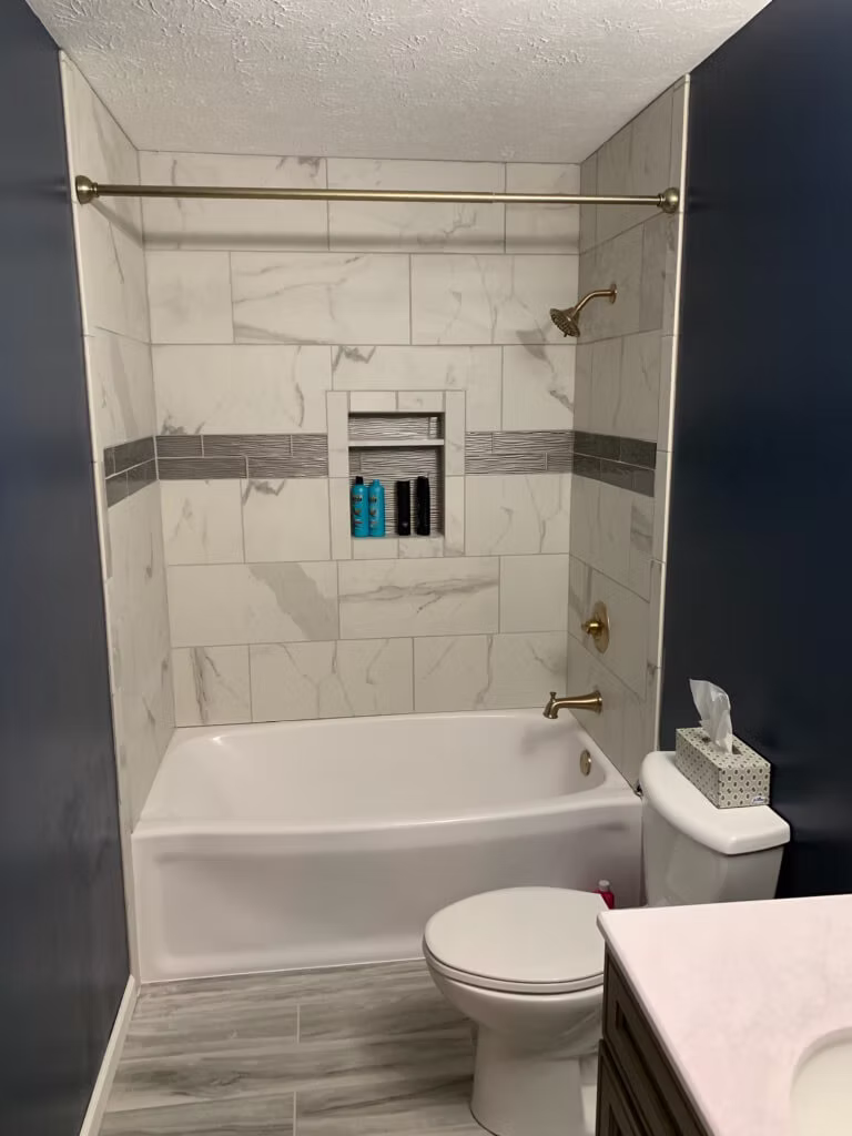 Tiled shower installation