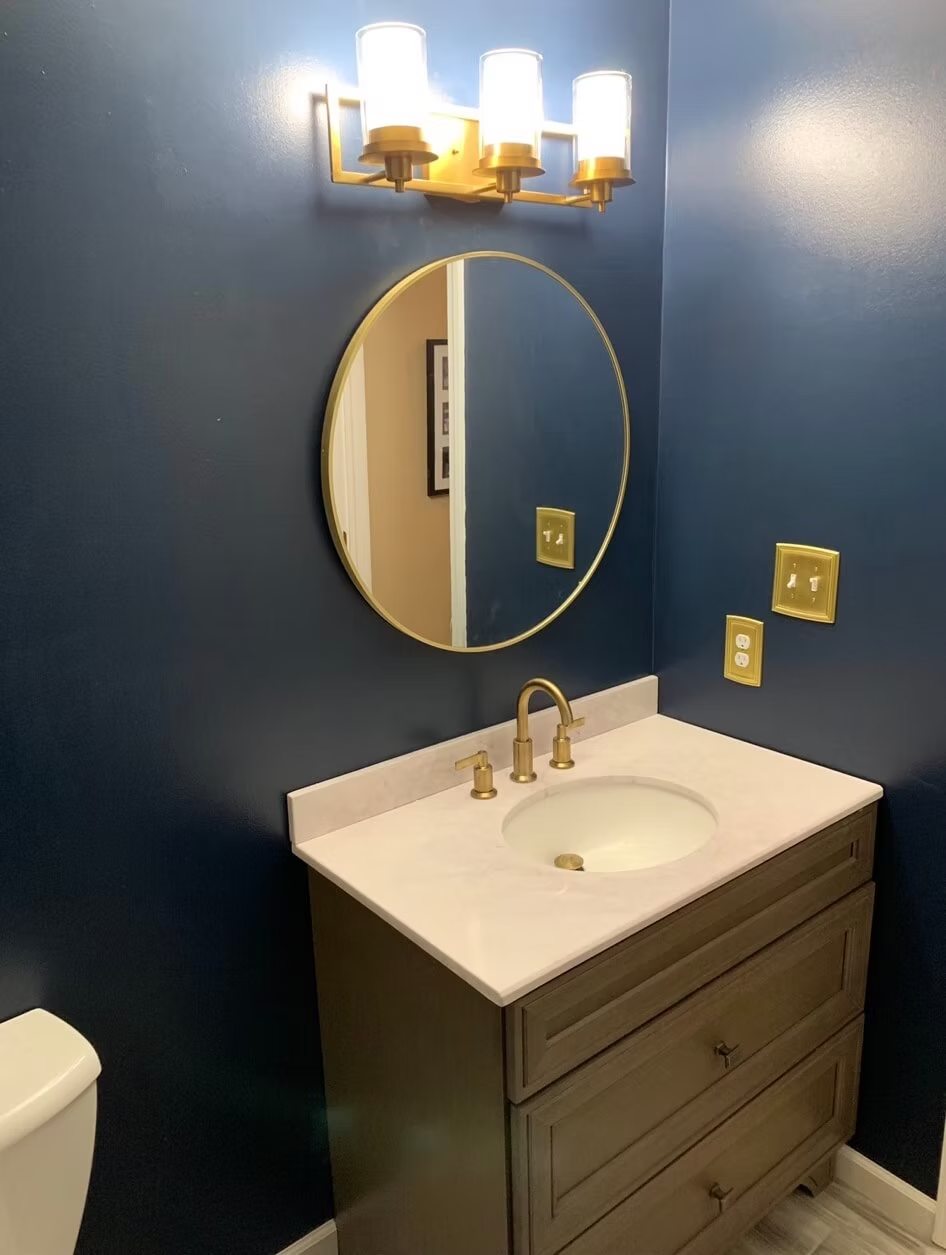 Bathroom vanity and tile from the Becht Pride project gallery